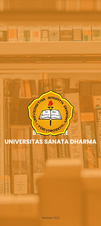 Splash screen aplikasi Bookstore Universitas Sanata Dharma